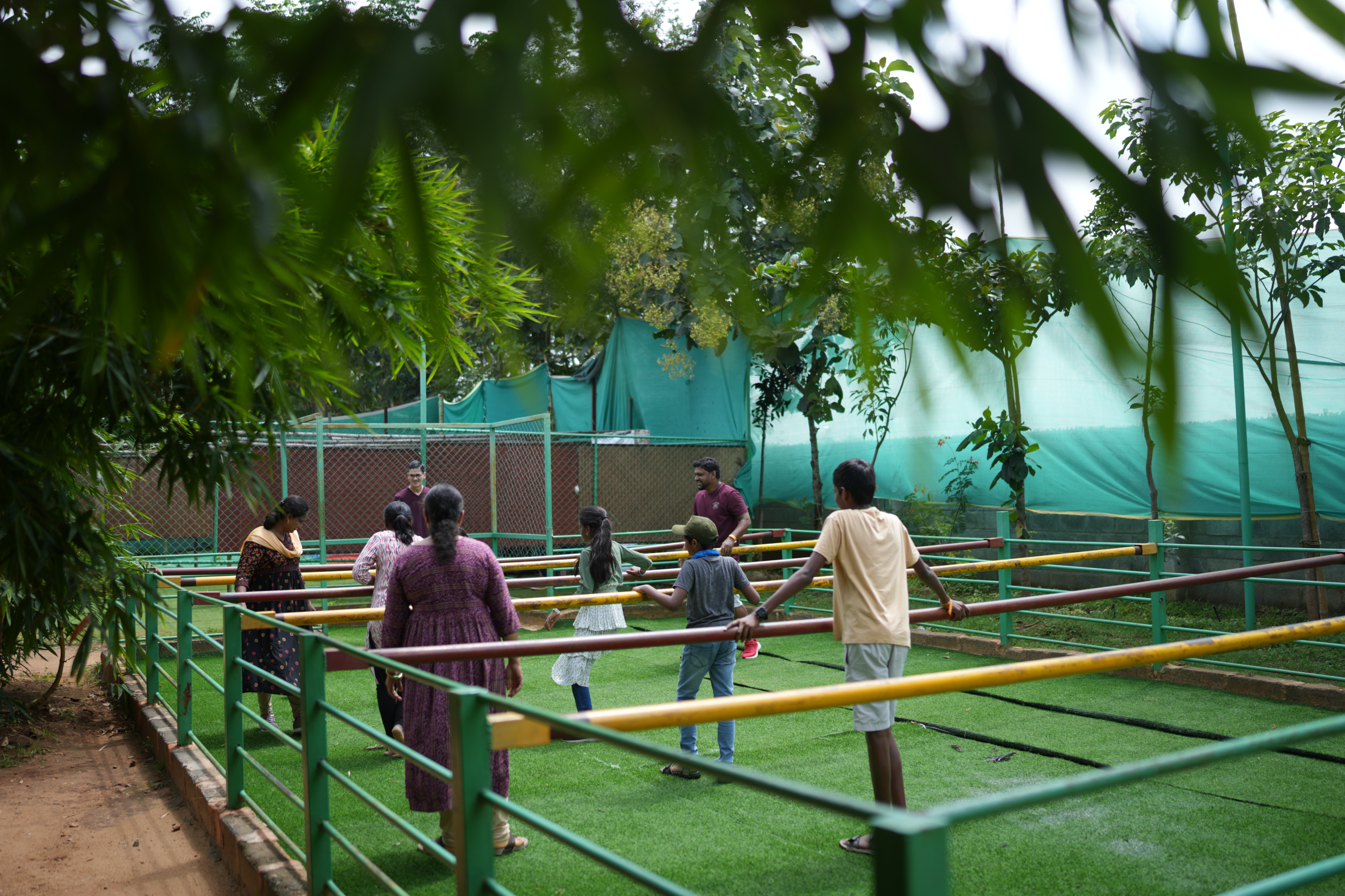 Family outdoor games area at Suggee Resort Bangalore